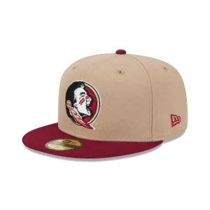Outlet Florida State Seminoles Camel 59FIFTY Fitted Hat - KTGCaps - Baseball caps for various teams, purchased online at a discount