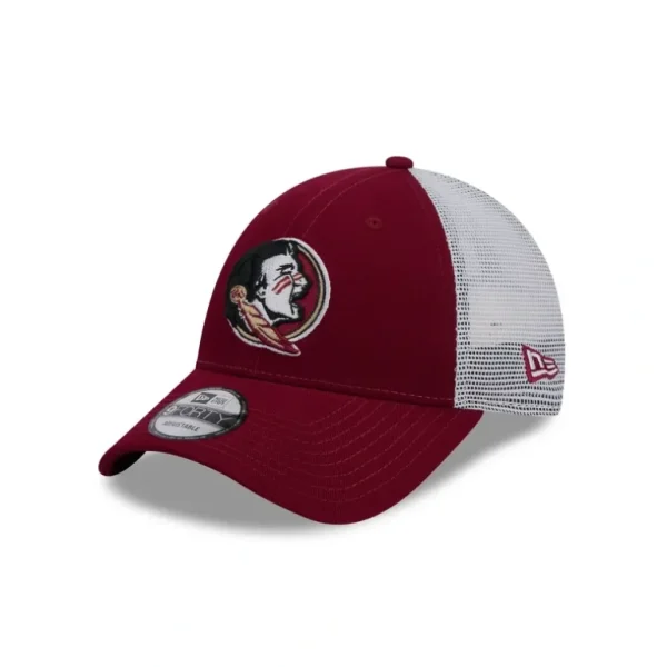 Best Sale Florida State Seminoles Garnet 9FORTY Trucker Hat - KTGCaps - Baseball caps for various teams, purchased online at a discount