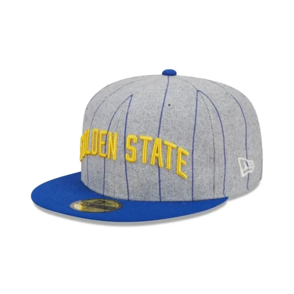 Shop Golden State Warriors Heather Pinstripe 59FIFTY Fitted Hat - KTGCaps - Baseball caps for various teams, purchased online at a discount
