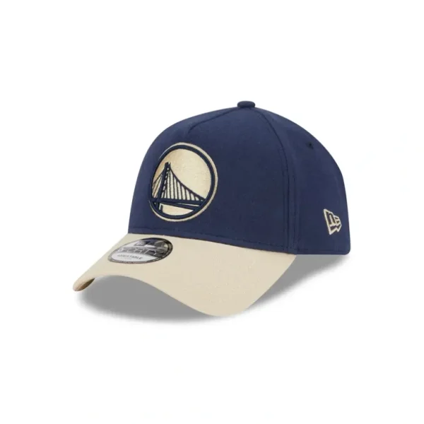 New Golden State Warriors Moleskin Crown Navy 9FORTY AFrame Snapback Hat - KTGCaps - Baseball caps for various teams, purchased online at a discount