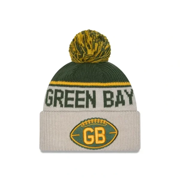 Outlet Green Bay Packers 2024 Cold Weather Historic Pom Knit Hat - KTGCaps - Baseball caps for various teams, purchased online at a discount