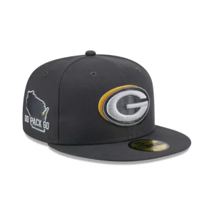 Shop Green Bay Packers 2024 Draft Gray 59FIFTY Fitted Hat - KTGCaps - Baseball caps for various teams, purchased online at a discount