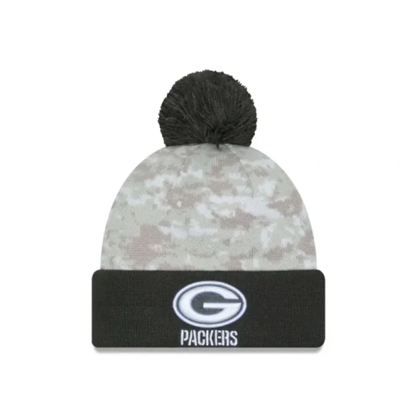 Online Green Bay Packers 2024 Salute to Service Pom Knit Hat - KTGCaps - Baseball caps for various teams, purchased online at a discount