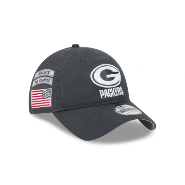 Best Sale Green Bay Packers 2024 Salute to Service 9TWENTY Adjustable Hat - KTGCaps - Baseball caps for various teams, purchased online at a discount