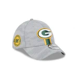 Best Sale Green Bay Packers 2024 Sideline Gray 39THIRTY Stretch Fit Hat - KTGCaps - Baseball caps for various teams, purchased online at a discount