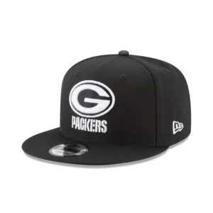 Online Green Bay Packers Black and White 9FIFTY Snapback Hat - KTGCaps - Baseball caps for various teams, purchased online at a discount