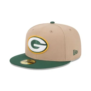 Best Sale Green Bay Packers Camel 59FIFTY Fitted Hat - KTGCaps - Baseball caps for various teams, purchased online at a discount