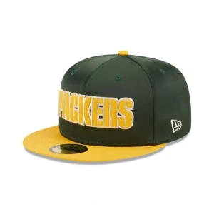 Best Sale Green Bay Packers Satin 59FIFTY Fitted Hat - KTGCaps - Baseball caps for various teams, purchased online at a discount