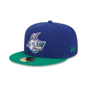 Sale Hartford Yard Goats Theme Night Alt 59FIFTY Fitted Hat - KTGCaps - Baseball caps for various teams, purchased online at a discount