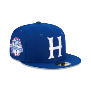 Best Sale Hartford Yard Goats Theme Night Blue 59FIFTY Fitted Hat - KTGCaps - Baseball caps for various teams, purchased online at a discount