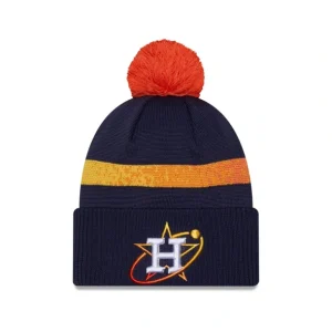 Best Houston Astros City Connect Pom Knit Hat - KTGCaps - Baseball caps for various teams, purchased online at a discount