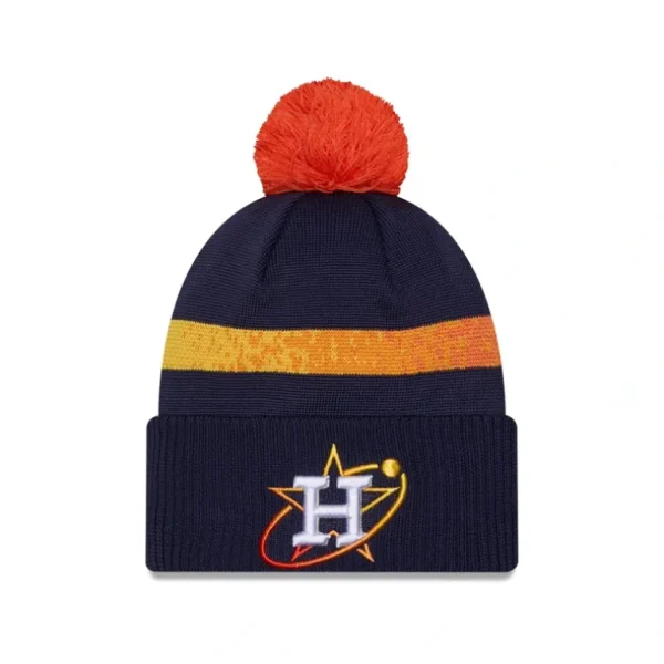Best Houston Astros City Connect Pom Knit Hat - KTGCaps - Baseball caps for various teams, purchased online at a discount