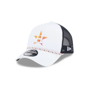 New Houston Astros Court Sport 9FORTY AFrame Trucker Hat - KTGCaps - Baseball caps for various teams, purchased online at a discount