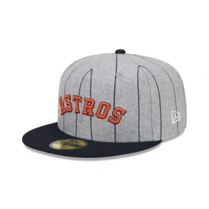 Outlet Houston Astros Heather Pinstripe 59FIFTY Fitted Hat - KTGCaps - Baseball caps for various teams, purchased online at a discount