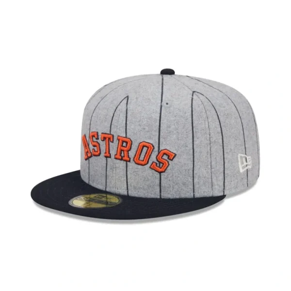 Outlet Houston Astros Heather Pinstripe 59FIFTY Fitted Hat - KTGCaps - Baseball caps for various teams, purchased online at a discount