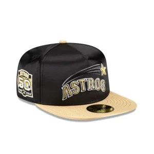 Online Houston Astros Metallic Gold 59FIFTY AFrame Fitted Hat - KTGCaps - Baseball caps for various teams, purchased online at a discount