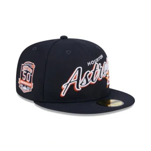 Online Houston Astros Script Sided 59FIFTY Fitted Hat - KTGCaps - Baseball caps for various teams, purchased online at a discount
