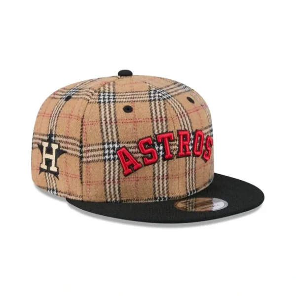 Shop Houston Astros Tan Tartan 9FIFTY Snapback Hat - KTGCaps - Baseball caps for various teams, purchased online at a discount