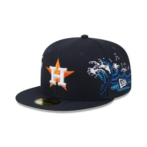 Online Houston Astros Tonal Wave 59FIFTY Fitted Hat - KTGCaps - Baseball caps for various teams, purchased online at a discount