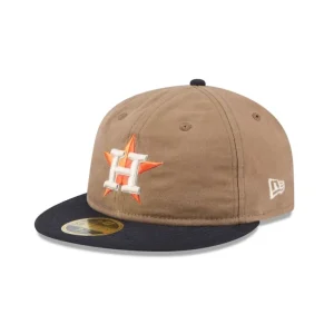 Shop Houston Astros Wax Canvas Retro Crown 59FIFTY Fitted Hat - KTGCaps - Baseball caps for various teams, purchased online at a discount