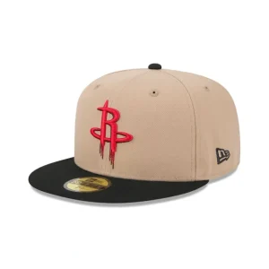 Sale Houston Rockets Camel 59FIFTY Fitted Hat - KTGCaps - Baseball caps for various teams, purchased online at a discount
