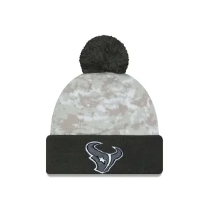Best Houston Texans 2024 Salute to Service Pom Knit Hat - KTGCaps - Baseball caps for various teams, purchased online at a discount