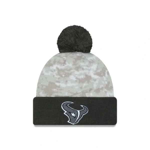 Best Houston Texans 2024 Salute to Service Pom Knit Hat - KTGCaps - Baseball caps for various teams, purchased online at a discount