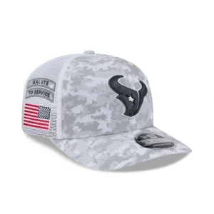 Outlet Houston Texans 2024 Salute to Service 9SEVENTY Trucker Hat - KTGCaps - Baseball caps for various teams, purchased online at a discount