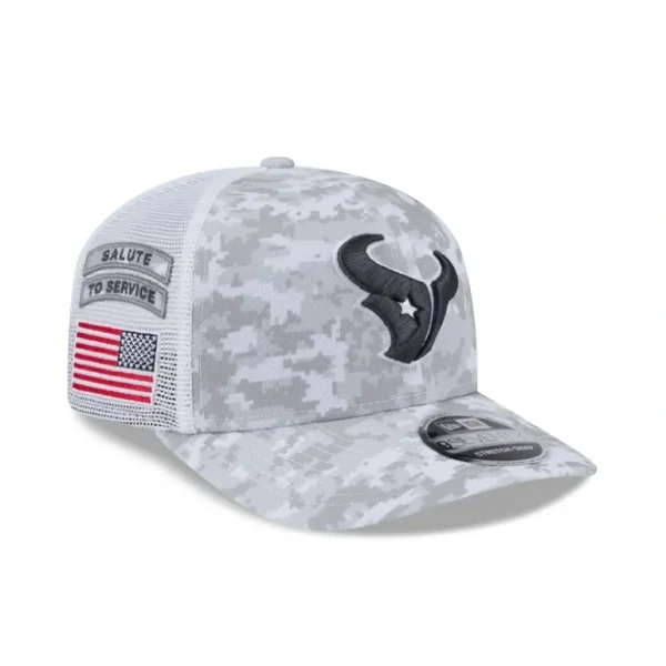 Outlet Houston Texans 2024 Salute to Service 9SEVENTY Trucker Hat - KTGCaps - Baseball caps for various teams, purchased online at a discount