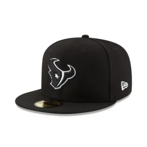 Sale Houston Texans Black amp White 59FIFTY Fitted Hat - KTGCaps - Baseball caps for various teams, purchased online at a discount