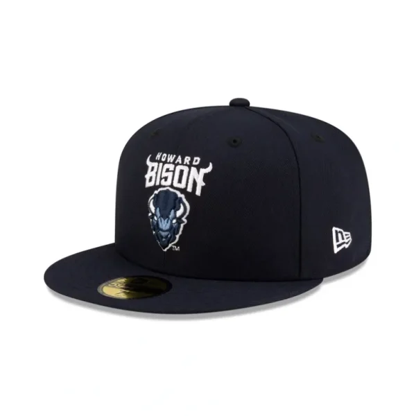 New Howard Bison Navy 59FIFTY Fitted Hat - KTGCaps - Baseball caps for various teams, purchased online at a discount