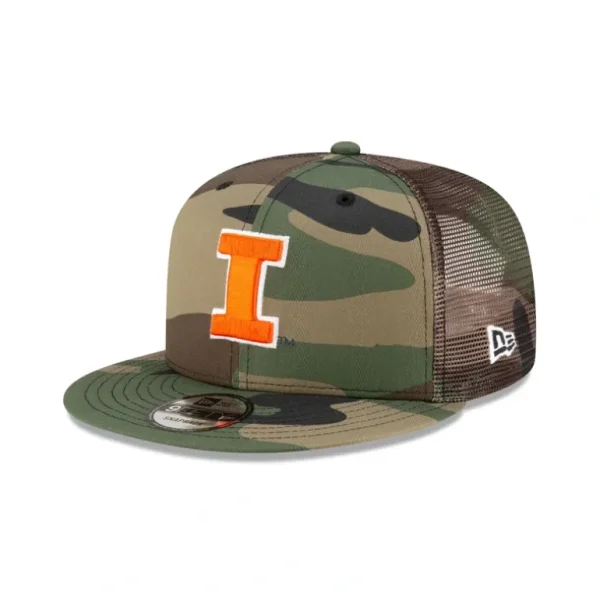 New Illinois Fighting Illini Camo 9FIFTY Trucker Hat - KTGCaps - Baseball caps for various teams, purchased online at a discount