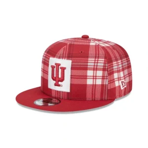 Outlet Indiana Hoosiers Plaid 9FIFTY Snapback Hat - KTGCaps - Baseball caps for various teams, purchased online at a discount
