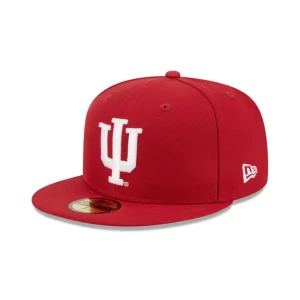 Online Indiana Hoosiers Red 59FIFTY Fitted Hat - KTGCaps - Baseball caps for various teams, purchased online at a discount