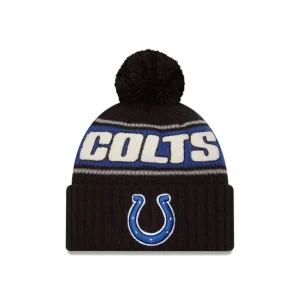 New Indianapolis Colts 2024 Cold Weather Black Pom Knit Hat - KTGCaps - Baseball caps for various teams, purchased online at a discount