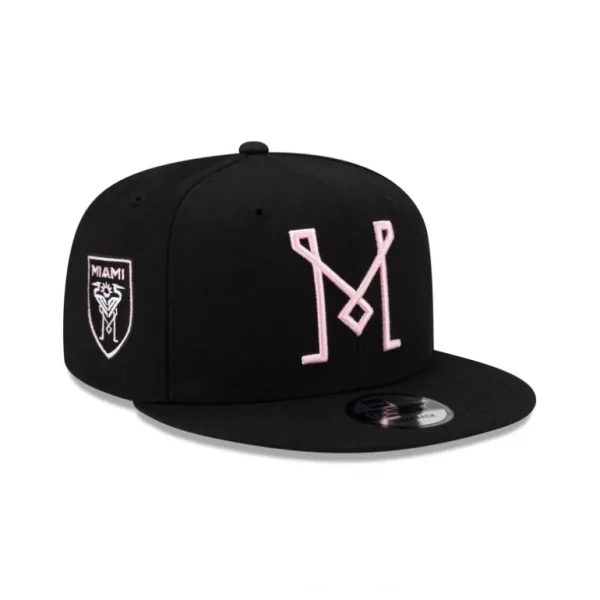 Store Inter Miami Basic Black 9FIFTY Snapback Hat - KTGCaps - Baseball caps for various teams, purchased online at a discount