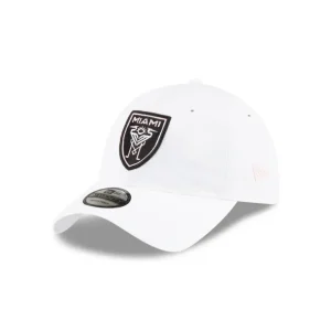 Shop Inter Miami Basic White 9TWENTY Adjustable Hat - KTGCaps - Baseball caps for various teams, purchased online at a discount