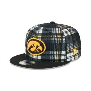 Shop Iowa Hawkeyes Plaid 9FIFTY Snapback Hat - KTGCaps - Baseball caps for various teams, purchased online at a discount