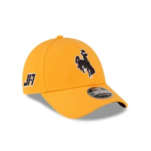 Hot JA17 Wyoming Cowboys Gold 9FORTY Snapback Hat - KTGCaps - Baseball caps for various teams, purchased online at a discount