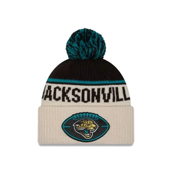 Store Jacksonville Jaguars 2024 Cold Weather Historic Pom Knit Hat - KTGCaps - Baseball caps for various teams, purchased online at a discount