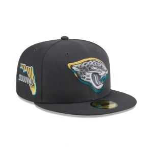 Shop Jacksonville Jaguars 2024 Draft Gray 59FIFTY Fitted Hat - KTGCaps - Baseball caps for various teams, purchased online at a discount