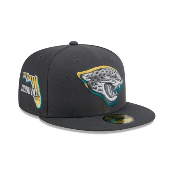 Shop Jacksonville Jaguars 2024 Draft Gray 59FIFTY Fitted Hat - KTGCaps - Baseball caps for various teams, purchased online at a discount