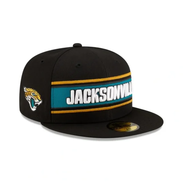 Store Jacksonville Jaguars 2024 Sideline Black 59FIFTY Fitted Hat - KTGCaps - Baseball caps for various teams, purchased online at a discount