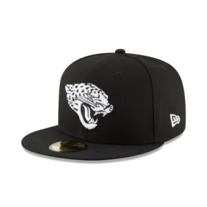 Online Jacksonville Jaguars Black amp White 59FIFTY Fitted Hat - KTGCaps - Baseball caps for various teams, purchased online at a discount