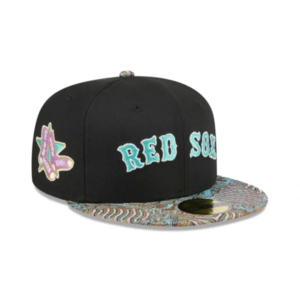 Hot Just Caps Jacquard Visor Boston Red Sox 59FIFTY Fitted Hat - KTGCaps - Baseball caps for various teams, purchased online at a discount