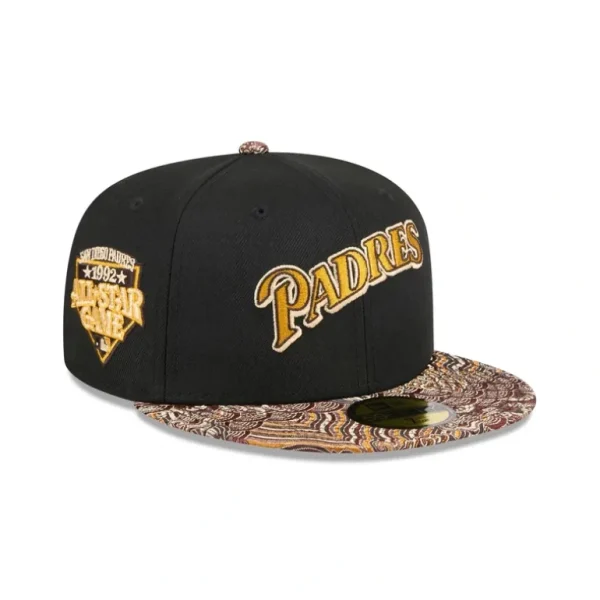 Sale Just Caps Jacquard Visor San Diego Padres 59FIFTY Fitted Hat - KTGCaps - Baseball caps for various teams, purchased online at a discount