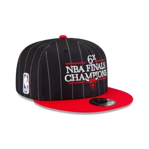 Hot Just Caps NBA Champion Pinstripe Chicago Bulls 9FIFTY Snapback Hat - KTGCaps - Baseball caps for various teams, purchased online at a discount