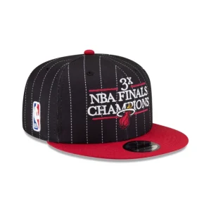 Best Sale Just Caps NBA Champion Pinstripe Miami Heat 9FIFTY Snapback Hat - KTGCaps - Baseball caps for various teams, purchased online at a discount