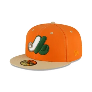 Hot Just Caps Orange Popsicle Montreal Expos 59FIFTY Fitted Hat - KTGCaps - Baseball caps for various teams, purchased online at a discount