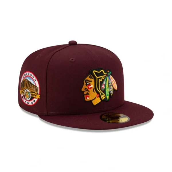 Best Just Caps Variety Stadium Chicago Blackhawks 59FIFTY Fitted Hat - KTGCaps - Baseball caps for various teams, purchased online at a discount